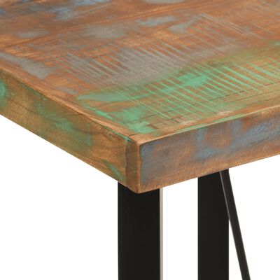 vidaXL tömör újrahasznosított fa és vas bárasztal 55 x 55 x 107 cm