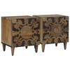 vidaXL &Eacute;jjeliszekr&eacute;ny 2 pcs Barna 40 x 33,5 x 46 cm T&ouml;m&ouml;r Mang&oacute;f&aacute;t