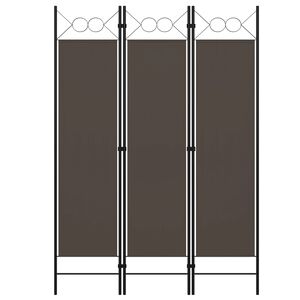 vidaXL antracitsz&uuml;rke 3 paneles parav&aacute;n 120 x 180 cm