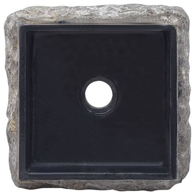 vidaXL fekete márvány mosdókagyló 30 x 30 x 13 cm
