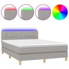 vidaXL vil&aacute;gossz&uuml;rke sz&ouml;vet rug&oacute;s &eacute;s LED-es &aacute;gy matraccal 140x200 cm