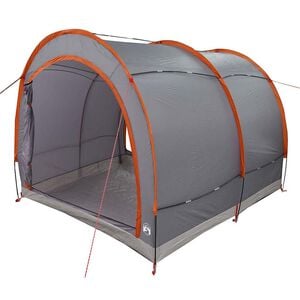 vidaXL Ker&eacute;kp&aacute;rt&aacute;rol&oacute; s&aacute;tor Sz&uuml;rke &eacute;s narancs 256 x 222 x 182 cm taft