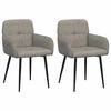 vidaXL &Eacute;tkező Sz&eacute;kek 2 pcs Műsuede Bőr Vil&aacute;gossz&uuml;rke 59x56,5x85cm