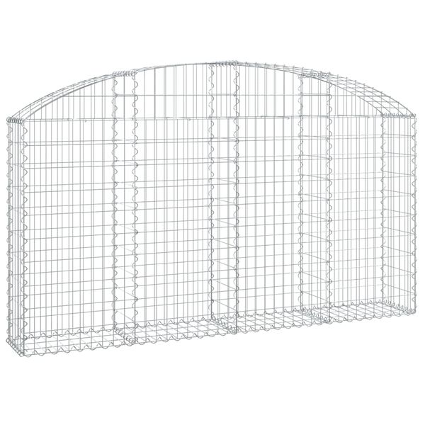 vidaXL íves horganyzott vas gabion kosár 200x30x100/120 cm