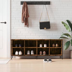 vidaXL f&uuml;st&ouml;s t&ouml;lgy sz&iacute;nű szerelt fa cipősszekr&eacute;ny 131 x 35 x 50 cm