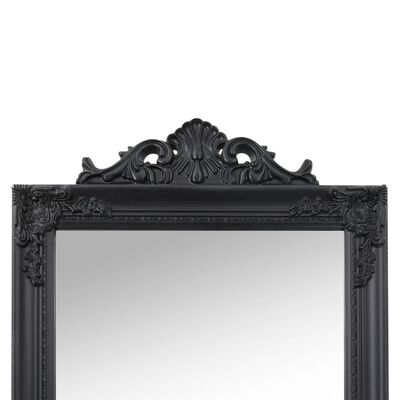 vidaXL fekete szabadon álló tükör 40 x 160 cm