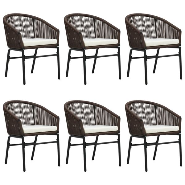 vidaXL 7 r&eacute;szes barna kerti &eacute;tkezőgarnit&uacute;ra