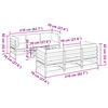 vidaXL 7 r&eacute;szes impregn&aacute;lt fenyőfa kerti &uuml;lőgarnit&uacute;ra p&aacute;rn&aacute;kkal