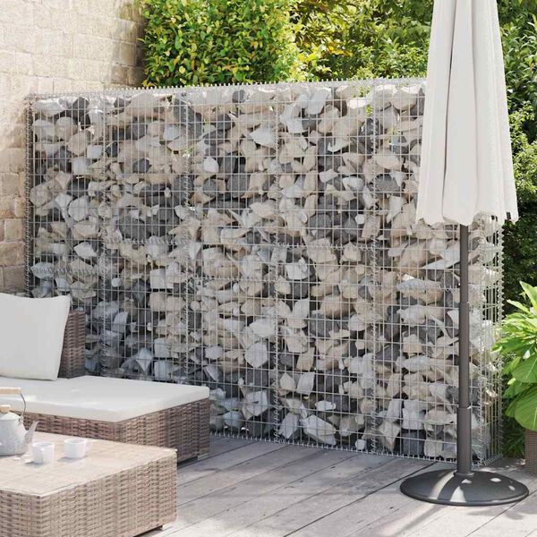 vidaXL horganyzott ac&eacute;l gabion fal fed&eacute;llel 300 x 30 x 200 cm