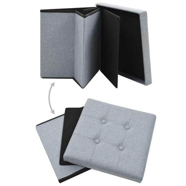 vidaXL 2 db vil&aacute;gossz&uuml;rke &ouml;sszecsukhat&oacute; műv&aacute;szon t&aacute;rol&oacute;&uuml;lőke