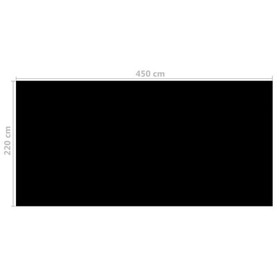 vidaXL fekete polietilén medencetakaró 450 x 220 cm