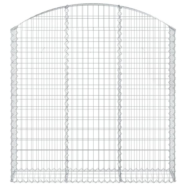 vidaXL íves horganyzott vas gabion kosár 150x30x140/160 cm