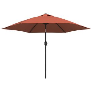 vidaXL terrakotta sz&iacute;nű k&uuml;lt&eacute;ri napernyő f&eacute;mr&uacute;ddal 300 cm