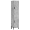 vidaXL betonsz&uuml;rke szerelt fa magasszekr&eacute;ny 34,5x34x180 cm