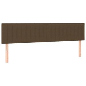 vidaXL s&ouml;t&eacute;tbarna sz&ouml;vet fejt&aacute;mla 200 x 5 x 78/88 cm