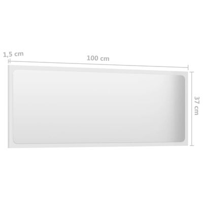 vidaXL 2 részes magasfényű fehér forgácslap fürdőszobai bútorszett