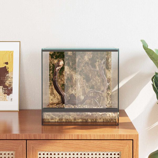 vidaXL Terr&aacute;rium t&aacute;rol&oacute;val &Aacute;tl&aacute;tsz&oacute; 30 x 30 x 30 cm &Uuml;veg