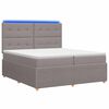 vidaXL LED Boxspring &Aacute;gy Mattal T&oacute;psz&iacute;nű 200 x 200 cm Sz&ouml;vet