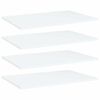 vidaXL 4 db feh&eacute;r szerelt fa k&ouml;nyvespolc 60 x 40 x 1,5 cm