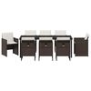 vidaXL Kert &eacute;tkező szett 9 pcs Barna polirattan