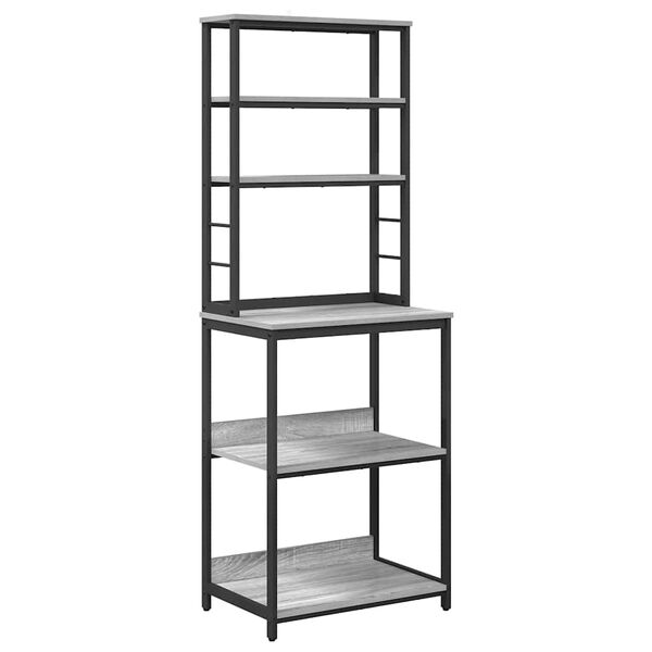 vidaXL Konyhai polc Sz&uuml;rke Sonoma 60 x 40 x 168 cm Faanyag