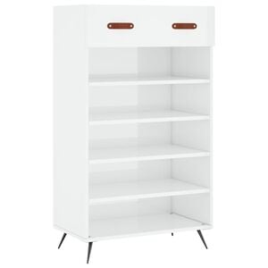 vidaXL magasf&eacute;nyű feh&eacute;r szerelt fa cipőszekr&eacute;ny 60 x 35 x 105 cm