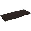 vidaXL s&ouml;t&eacute;tbarna kezelt t&ouml;m&ouml;r fa f&uuml;rdőszobai pult 100x40x(2-4) cm
