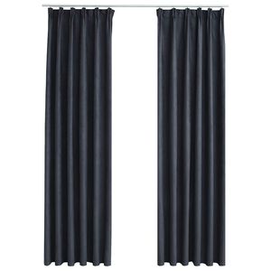 vidaXL 2 db antracitsz&uuml;rke s&ouml;t&eacute;t&iacute;tőf&uuml;gg&ouml;ny kamp&oacute;kkal 140 x 175 cm