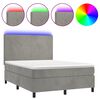 vidaXL vil&aacute;gossz&uuml;rke b&aacute;rsony rug&oacute;s &eacute;s LED-es &aacute;gy matraccal 140x200 cm