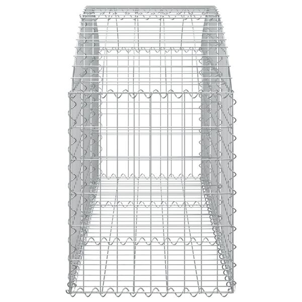 vidaXL íves horganyzott vas gabion kosár 150x50x60/80 cm