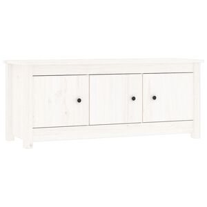 vidaXL feh&eacute;r t&ouml;m&ouml;r fenyőfa cipősszekr&eacute;ny 110 x 38 x 45,5 cm