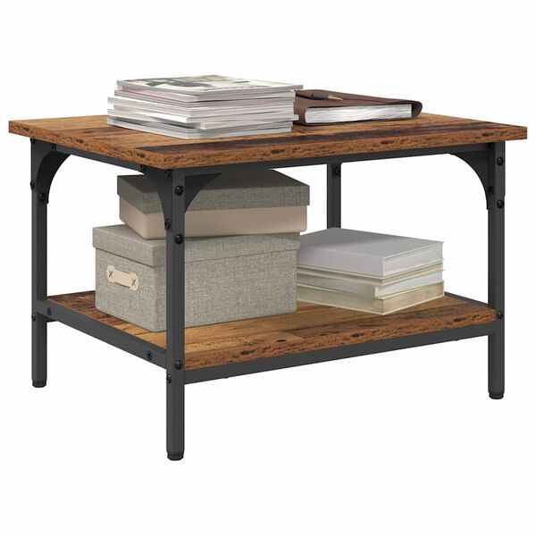 vidaXL Nyomtatóállvány Öreg fa 50 x 40 x 38 cm Faanyag