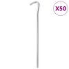 vidaXL 50 db horganyzott ac&eacute;l s&aacute;torc&ouml;vek 23 cm &Oslash;7 mm