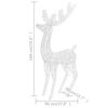 vidaXL hideg fehér XXL akril karácsonyi rénszarvas 250 LED-del 180 cm
