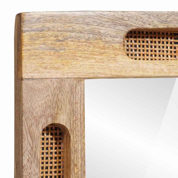 vidaXL F&uuml;rdőszobai t&uuml;k&ouml;r Barna 50 x 2,5 x 70 cm T&ouml;m&ouml;r Mang&oacute;f&aacute;t