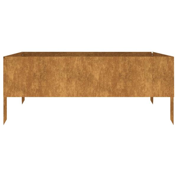 vidaXL corten acél kerti magaságyás 100 x 100 x 41 cm