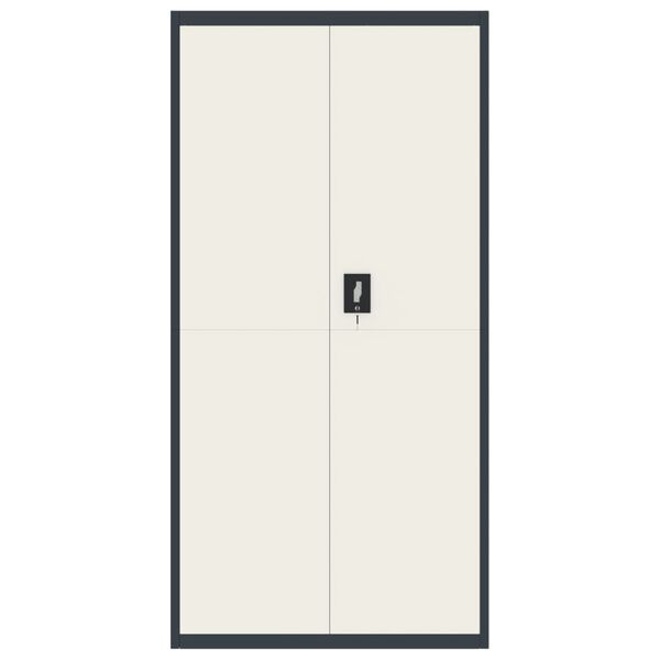 vidaXL antracitsz&uuml;rke-feh&eacute;r ac&eacute;l irattart&oacute; szekr&eacute;ny 90x40x180 cm