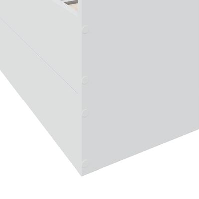 vidaXL fehér szerelt fa ágykeret fiókokkal 75x190 cm