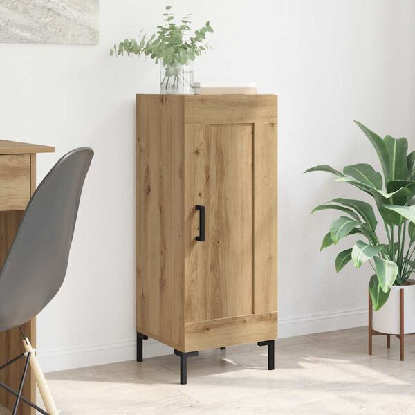 vidaXL Sz&eacute;f Olden Artisan t&ouml;lgy 34,5 x 34 x 90 cm Műszaki fa &eacute;s vas