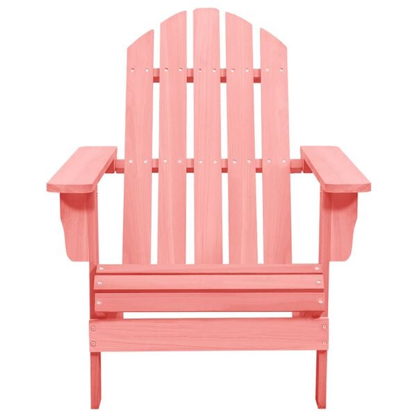 vidaXL rózsaszín tömör fenyőfa kerti Adirondack szék