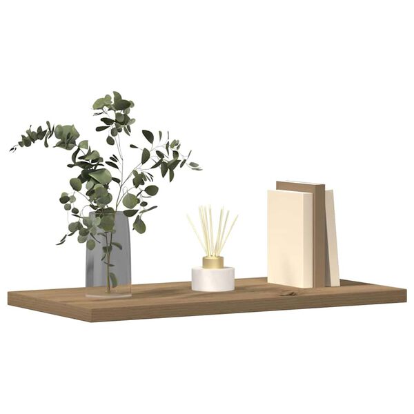 vidaXL 4 db k&eacute;zműves t&ouml;lgy sz&iacute;nű szerelt fa fali polc 40 x 20 x 1,5 cm