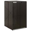 vidaXL fekete polyrattan kerekes kukat&aacute;rol&oacute; f&eacute;szer 70 x 80 x 117 cm