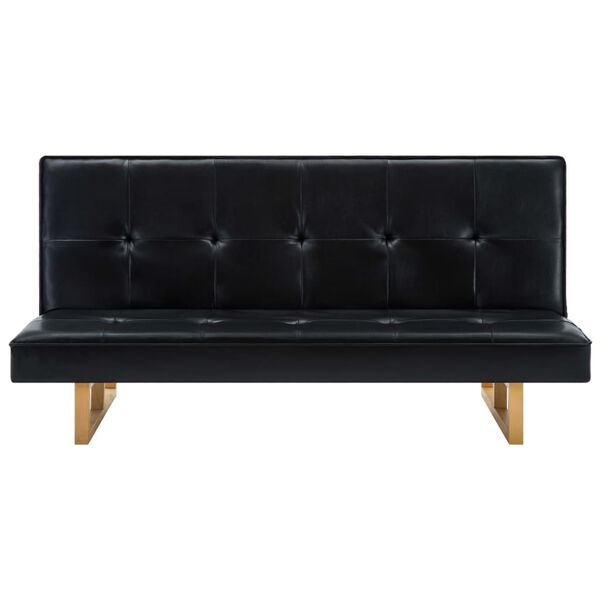 vidaXL fekete műbőr kanapéágy