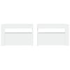 vidaXL 2 db fehér éjjeliszekrény LED-del 60 x 35 x 40 cm