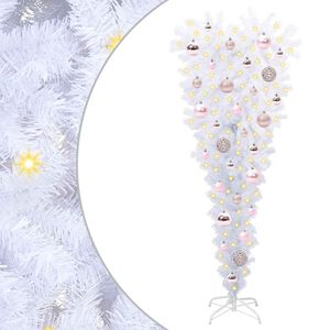 vidaXL Mű kar&aacute;csonyfa 150 LED-del &aacute;llv&aacute;nnyal Feh&eacute;r 120 cm PVC &eacute;s Ac&eacute;l
