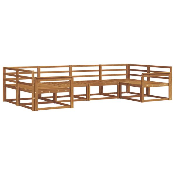 vidaXL K&uuml;lt&eacute;ri kanap&eacute; szett 6 pcs Term&eacute;szetes T&ouml;m&ouml;r Ak&aacute;cfa