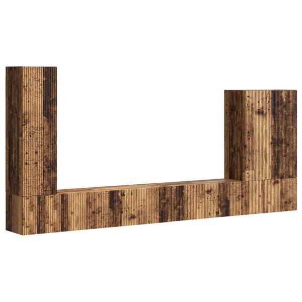 vidaXL TV falit kabinet szett Falra szerelhető 6 pcs &Ouml;reg fa