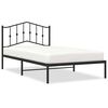 vidaXL fekete f&eacute;m &aacute;gykeret fejt&aacute;ml&aacute;val 107 x 203 cm