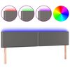 vidaXL sz&uuml;rke műbőr LED-es fejt&aacute;mla 180 x 5 x 78/88 cm