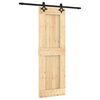 vidaXL Cs&uacute;sz&oacute; ajt&oacute; Term&eacute;szetes &eacute;s Fekete 70 x 210 cm Szil&aacute;rd Fenyőfa